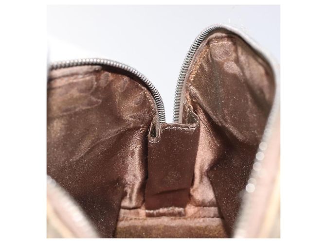 LOUIS VUITTON Borsa a Mano Little Alma in Satin Monogram Grigio M92147 LV Auth MY080 Marrone - vista 19