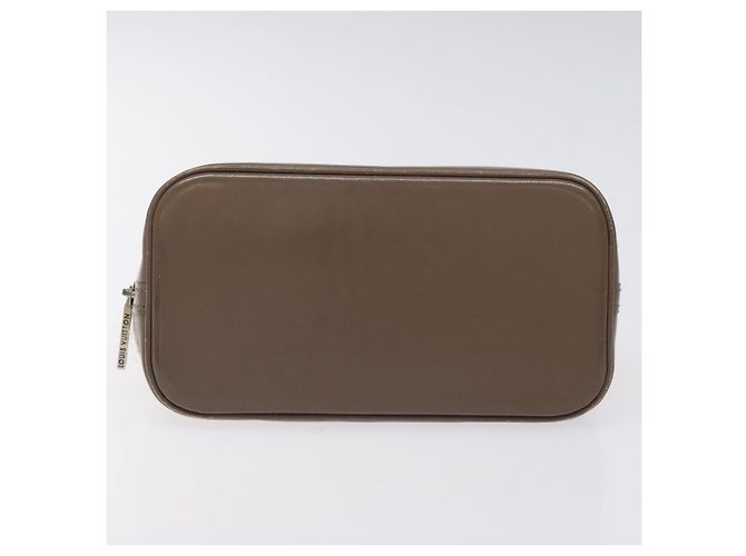 LOUIS VUITTON Borsa a Mano Little Alma in Satin Monogram Grigio M92147 LV Auth MY080 Marrone - vista 9