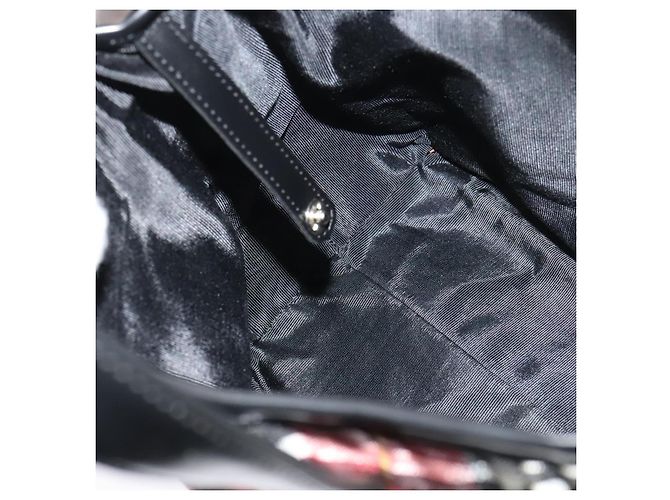 Autre Marque Borsa a mano in nylon Burberrys Nova Check Blue Label Rossa Argento Auth 120591 Rosso - vista 18