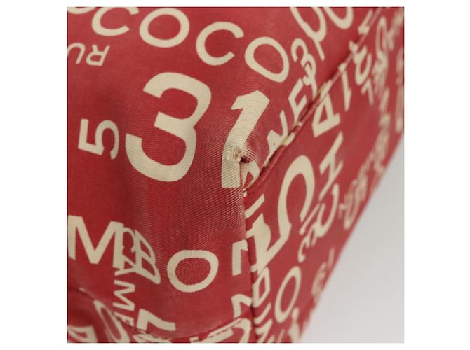 CHANEL Bicy line Tote Bag aus Canvas mit roter Kette CC Auth bs25552 - Ansicht 11