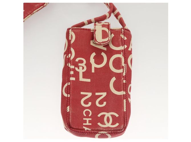 CHANEL Bicy line Tote Bag aus Canvas mit roter Kette CC Auth bs25552 - Ansicht 23