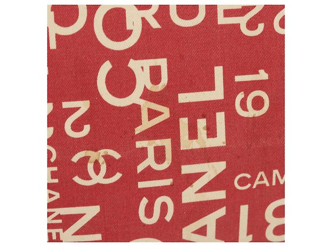 CHANEL Bicy line Tote Bag aus Canvas mit roter Kette CC Auth bs25552 - Ansicht 4