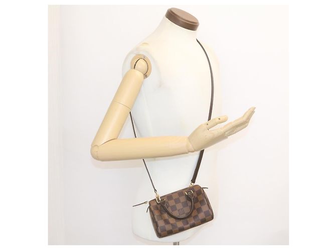 LOUIS VUITTON Mini Speedy Borsa a Mano Damier Ebene M41534 LV Auth 25202SM - vista 13