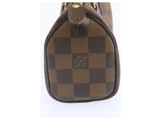 LOUIS VUITTON Mini Speedy Borsa a Mano Damier Ebene M41534 LV Auth 25202SM - vista 4