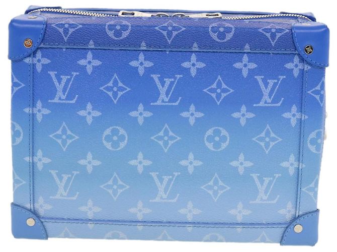 LOUIS VUITTON Borsa a Spalla Soft Trunk Monogram Clouds Blu M45430 LV Auth 42826SM Bianco - vista 2