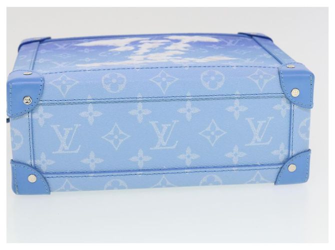 LOUIS VUITTON Borsa a Spalla Soft Trunk Monogram Clouds Blu M45430 LV Auth 42826SM Bianco - vista 6