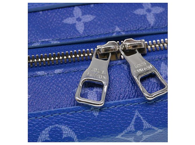 LOUIS VUITTON Borsa a Spalla Soft Trunk Monogram Clouds Blu M45430 LV Auth 42826SM Bianco - vista 8