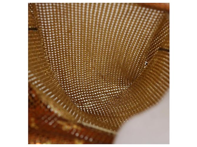 LOUIS VUITTON Borsa a Spalla Frances in Rete Monogram Sequin M92287 LV Auth 44524SM Bronzo - vista 11