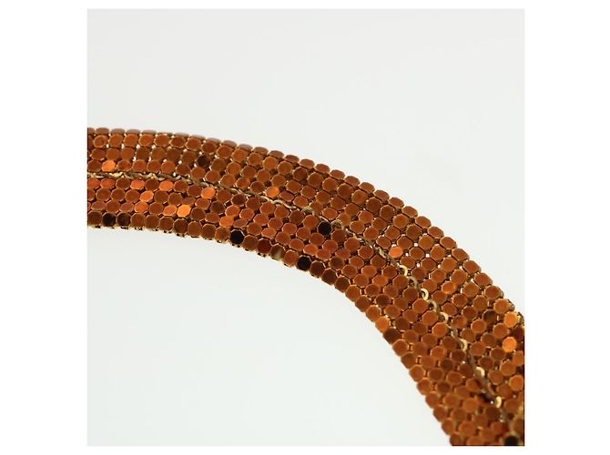 LOUIS VUITTON Borsa a Spalla Frances in Rete Monogram Sequin M92287 LV Auth 44524SM Bronzo - vista 13