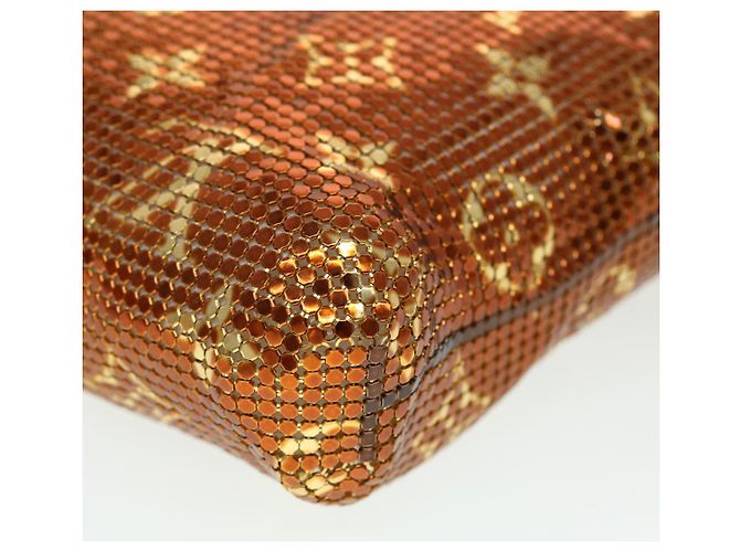 LOUIS VUITTON Borsa a Spalla Frances in Rete Monogram Sequin M92287 LV Auth 44524SM Bronzo - vista 15