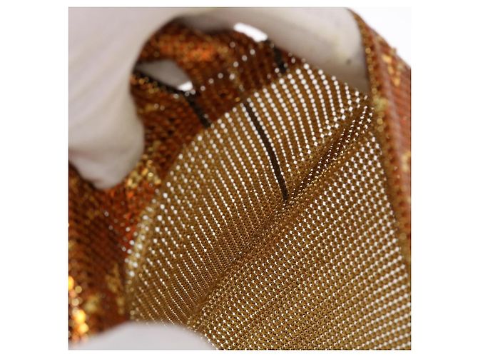 LOUIS VUITTON Borsa a Spalla Frances in Rete Monogram Sequin M92287 LV Auth 44524SM Bronzo - vista 17