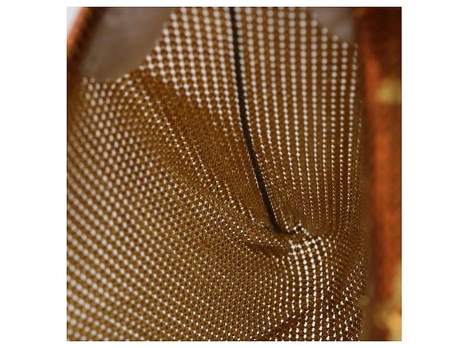 LOUIS VUITTON Borsa a Spalla Frances in Rete Monogram Sequin M92287 LV Auth 44524SM Bronzo - vista 18