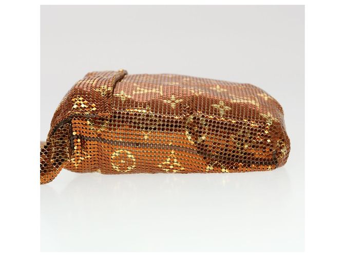 LOUIS VUITTON Borsa a Spalla Frances in Rete Monogram Sequin M92287 LV Auth 44524SM Bronzo - vista 2