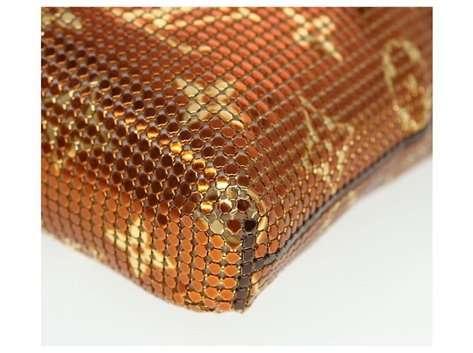 LOUIS VUITTON Borsa a Spalla Frances in Rete Monogram Sequin M92287 LV Auth 44524SM Bronzo - vista 7