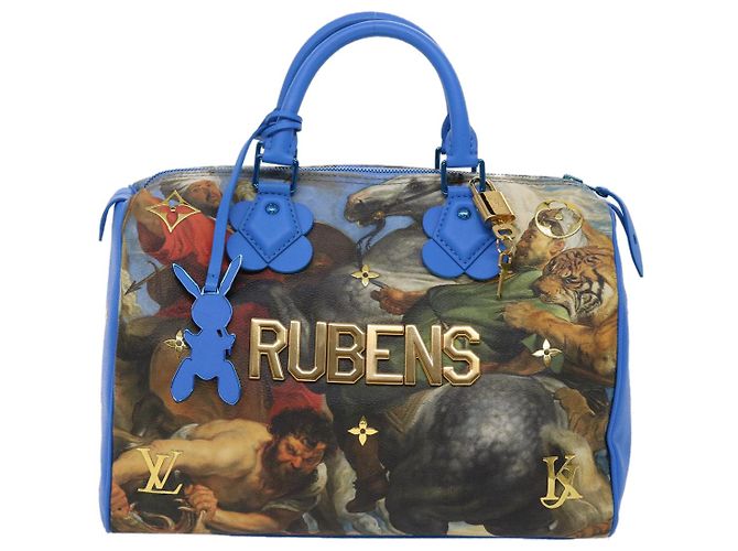 LOUIS VUITTON Masters Kollektion RUBENS Speedy 30 Handtasche M43305 LV Auth 47435SM Blau - Ansicht 13