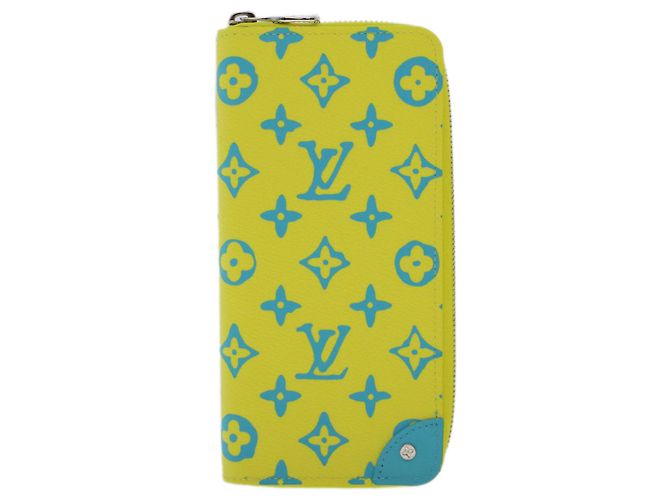 Carteira Vertical Zippy Playground LOUIS VUITTON Amarela M82005 Auth 48507SM Amarelo - vista 13