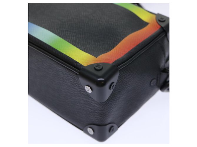 LOUIS VUITTON Taiga Rainbow Mini Soft Trunk Shoulder Bag M30351 LV Auth 50210SM Black - view 15