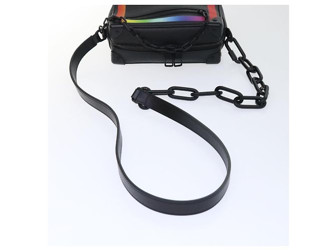 LOUIS VUITTON Taiga Rainbow Mini Soft Trunk Shoulder Bag M30351 LV Auth 50210SM Black - view 7