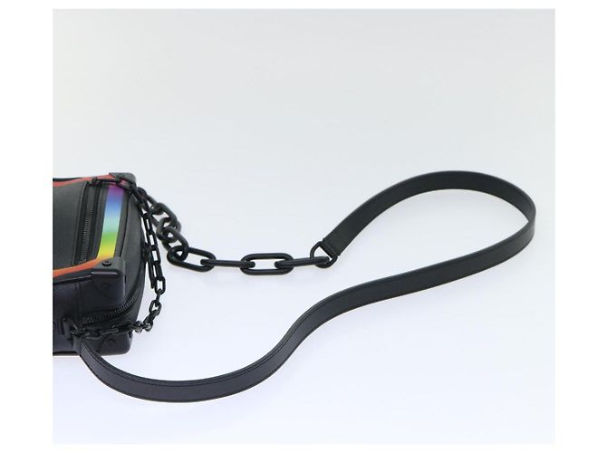 LOUIS VUITTON Taiga Rainbow Mini Soft Trunk Shoulder Bag M30351 LV Auth 50210SM Black - view 8