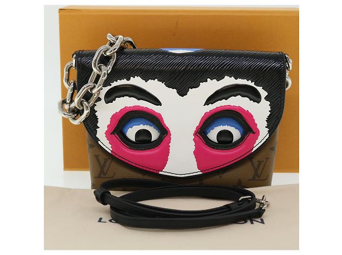 LOUIS VUITTON Pochette Reverse Maschera Kabuki Solo Giappone M43495 LV Auth 51543SM Monogramma - vista 12