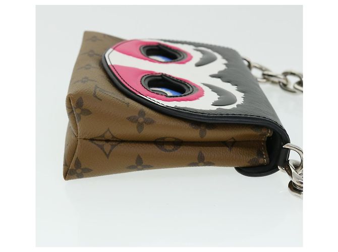LOUIS VUITTON Pochette Reverse Maschera Kabuki Solo Giappone M43495 LV Auth 51543SM Monogramma - vista 4