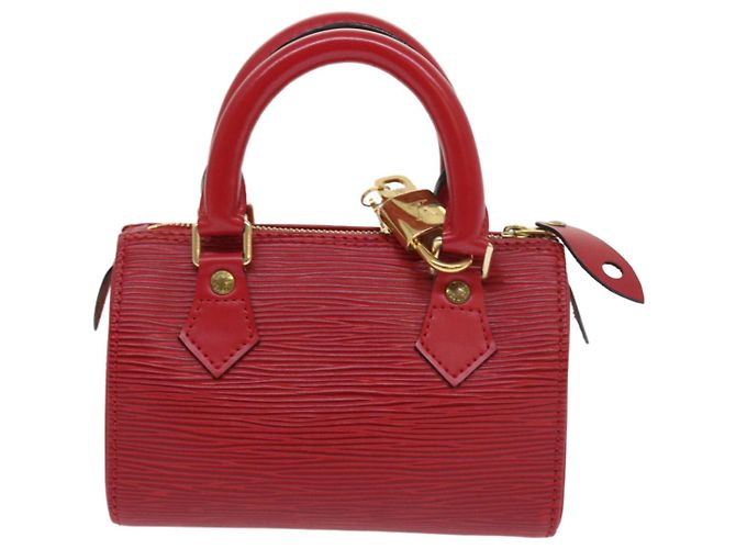 LOUIS VUITTON Borsa a Mano Epi Mini Speedy SPO 2way Rossa LV Auth 56797SM Rosso - vista 13
