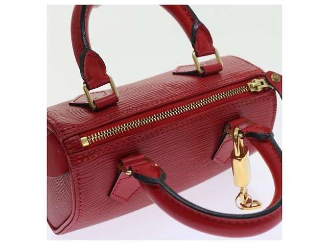 LOUIS VUITTON Borsa a Mano Epi Mini Speedy SPO 2way Rossa LV Auth 56797SM Rosso - vista 6