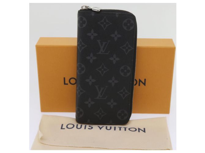 Cartera Vertical Zippy Monogram Eclipse LOUIS VUITTON M62295 Auth 65226SM Monograma - vista 12