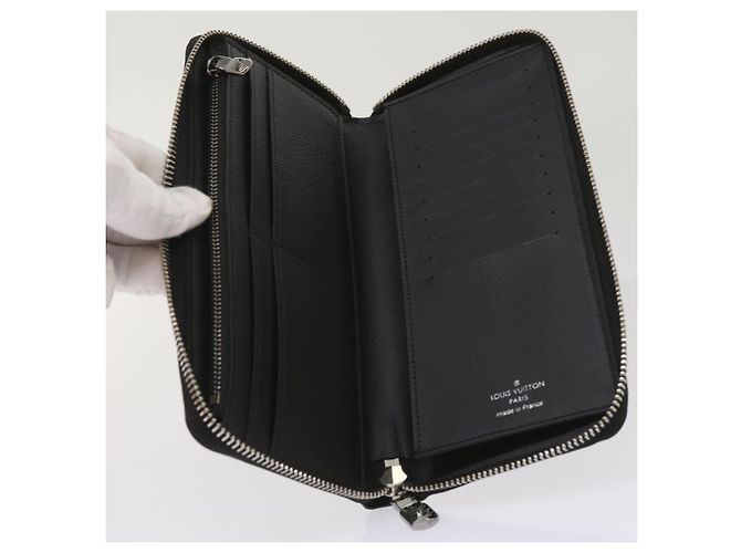 Cartera Vertical Zippy Monogram Eclipse LOUIS VUITTON M62295 Auth 65226SM Monograma - vista 8