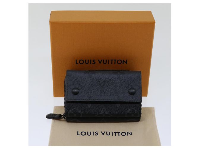 LOUIS VUITTON Monogram Eclipse Discovery Compact Wallet M67630 LV Auth 70054SM - view 12