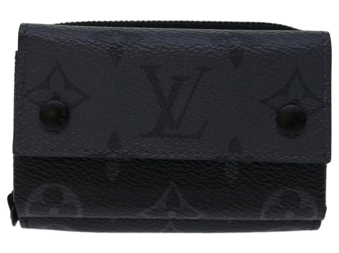 LOUIS VUITTON Monogram Eclipse Discovery Compact Wallet M67630 LV Auth 70054SM - view 13