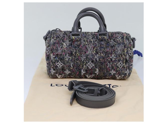 LOUIS VUITTON Monogram Felt Keepall XS Borsa a mano Grigia M80821 LV Auth 86001SM Marrone - vista 12