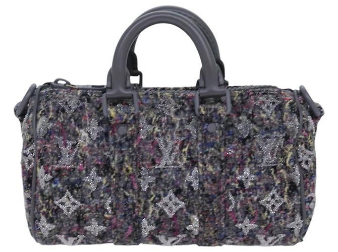 LOUIS VUITTON Monogram Felt Keepall XS Borsa a mano Grigia M80821 LV Auth 86001SM Marrone - vista 13