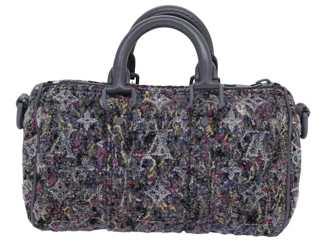 LOUIS VUITTON Monogram Felt Keepall XS Borsa a mano Grigia M80821 LV Auth 86001SM Marrone - vista 2