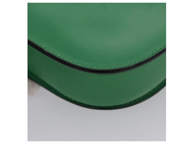 Céline CELINE Shoulder Bag Leather Green Gold Auth 114967V Golden - view 15