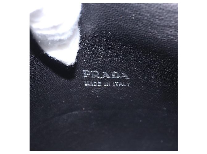 Borsa a mano in pelle PRADA con catena 2 in 1 Argento Auth BD055AV - vista 24