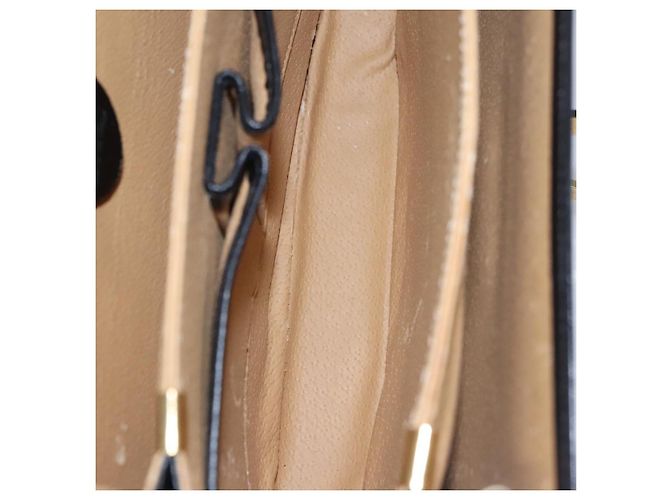 Céline Borsa a mano CELINE in pelle nera e oro Auth BD058V Nero D'oro - vista 11