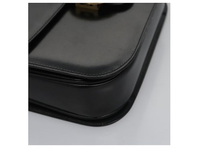Céline Borsa a mano CELINE in pelle nera e oro Auth BD058V Nero D'oro - vista 15