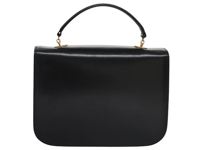 Céline Borsa a mano CELINE in pelle nera e oro Auth BD058V Nero D'oro - vista 2