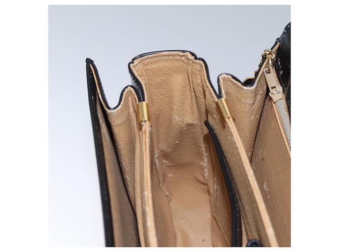 Céline Borsa a mano CELINE in pelle nera e oro Auth BD058V Nero D'oro - vista 21