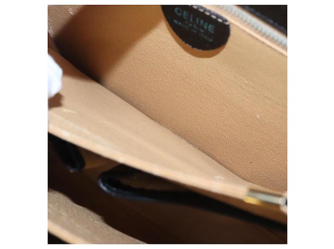 Céline Borsa a mano CELINE in pelle nera e oro Auth BD058V Nero D'oro - vista 22