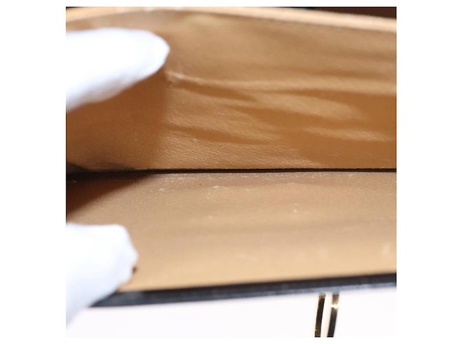 Céline Borsa a mano CELINE in pelle nera e oro Auth BD058V Nero D'oro - vista 23