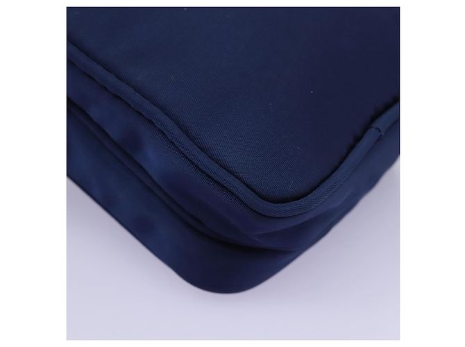 Borsa a Spalla PRADA in Nylon Blu Oro Auth KD114V D'oro - vista 15