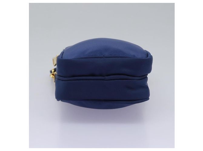 Borsa a Spalla PRADA in Nylon Blu Oro Auth KD114V D'oro - vista 6