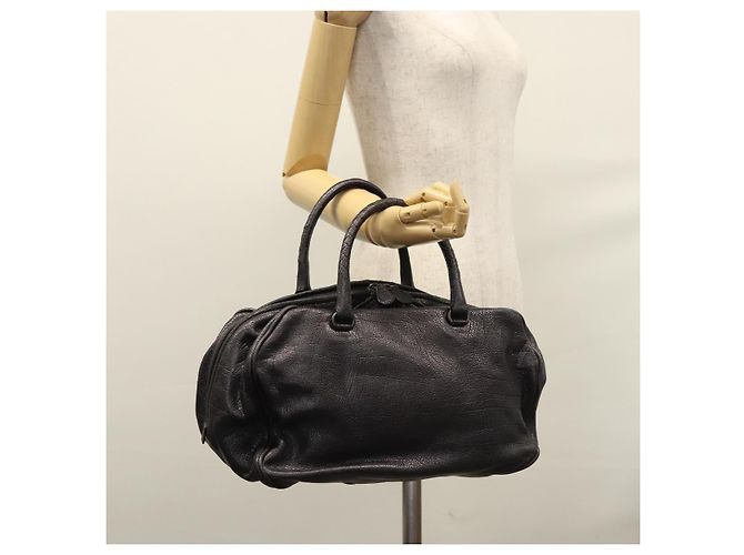 Autre Marque BORSA IN PELLE DI CAPRA BOTTEGA VENETA NERA Auth mr1050V Nero - vista 22