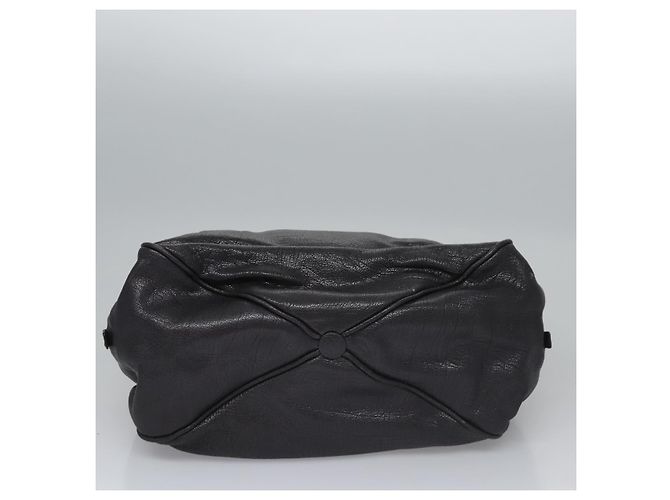 Autre Marque BORSA IN PELLE DI CAPRA BOTTEGA VENETA NERA Auth mr1050V Nero - vista 5