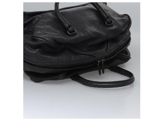 Autre Marque BORSA IN PELLE DI CAPRA BOTTEGA VENETA NERA Auth mr1050V Nero - vista 6