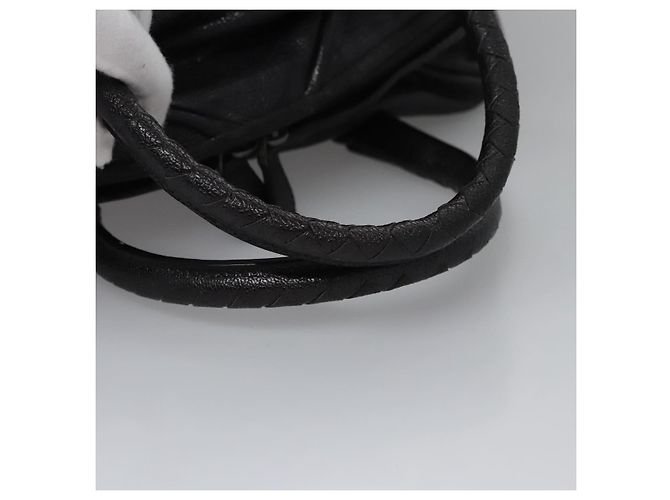 Autre Marque BORSA IN PELLE DI CAPRA BOTTEGA VENETA NERA Auth mr1050V Nero - vista 7