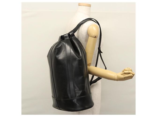LOUIS VUITTON Borsa a Spalla Epi Randonnee GM Nera M43082 LV Auth BA326 Nero - vista 20