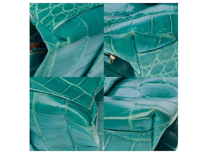 Autre Marque Borsa NON FIRMATA in Coccodrillo Verde - 102731 - vista 10
